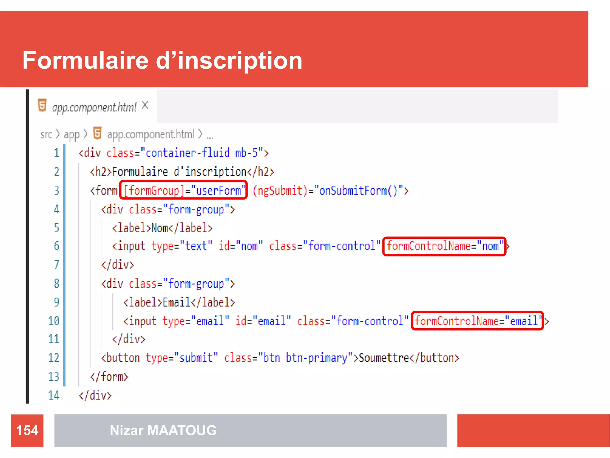 Formulaire d’inscription
Nizar MAATOUG154
 
