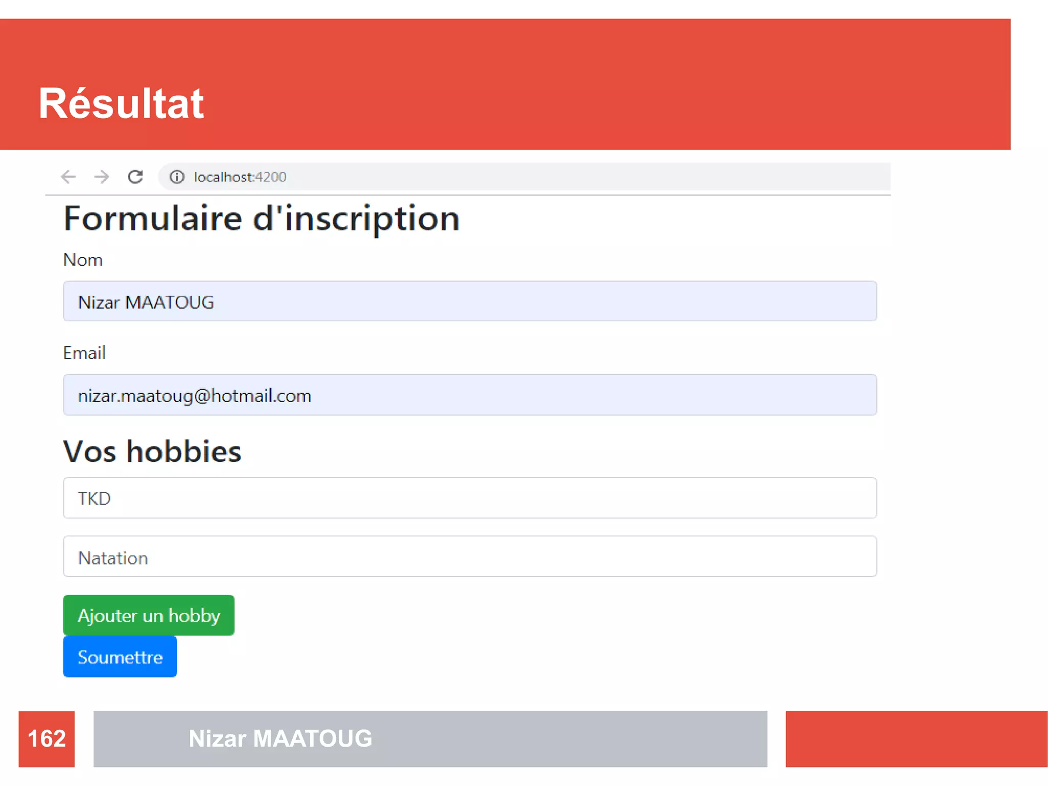 Résultat
Nizar MAATOUG162
 