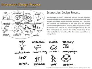 Interaction Design Process




                             Laurent Neyssensas Master Communication- PRANET : «Internet et design» Février 2012
 