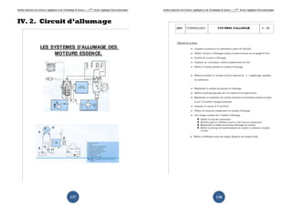 Institut Supérieur des Sciences Appliquées et de Technologie de Sousse-------2ème licence Appliquée Electromécanique   Institut Supérieur des Sciences Appliquées et de Technologie de Sousse-------2ème licence Appliquée Electromécanique




IV. 2. Circuit d’allumage




                                                       137                                                                                                                    138
 