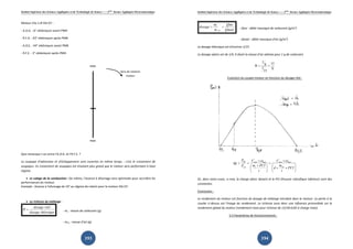 Institut Supérieur des Sciences Appliquées et de Technologie de Sousse-------2ème licence Appliquée Electromécanique   Institut Supérieur des Sciences Appliquées et de Technologie de Sousse-------2ème licence Appliquée Electromécanique



Moteur Clio 1,4l E6J G7 :                                                                                                             mc     Qmc
                                                                                                                        dosage =           =               - Qmc : débit massique de carburant (g/m3)
- A.O.A. : 6° vilebrequin avant PMH                                                                                                   m air Qmair

- R.F.A. : 43° vilebrequin après PMB                                                                                                                       - Qmair : débit massique d’air (g/m3)
- A.O.E. : 44° vilebrequin avant PMB                                                                                   Le dosage théorique est d’environ 1/15.
- R.F.E. : 3° vilebrequin après PMH                                                                                    Le dosage admis est de 1/X, X étant la masse d’air admise pour 1 g de carburan
                                                                                                                                                                                             carburant.

                                                                                                                                                                                1
                                                           PMH                                                                                                             R=     X = 15
                                                                                                                                                                                1     X
                                                                                      Sens de rotation                                                                           15
                                                                                          moteur
                                                                                                                                                Evolution du couple moteur en fonction du dosage réel :




                                                           PMH



Que remarque t-on entre l’A.O.A. et l’R.F.E. ?

La soupape d'admission et d'échappement sont ouvertes en même temps : c'est le croisement de                                                                 Peff        Cmot × ωmot       Cmot × ωmot
                                                                                                                                                     ηg =           =                 =
soupapes. Ce croisement de soupapes est d'autant plus grand que le moteur sera performant à haut                                                             Pcal        mc × PCI        m          
                                                                                                                                                                                      d × air × PCI 
régime.                                                                                                                                                                      t             t        

    • Le calage de la combustion : De même, l’Avance à Allumage sera optimisée pour accroître les                      Or, dans notre essai, ω mot, la charge (donc Qmair) et le PCI (Pouvoir calorifique inférieur) sont des
performances du moteur.                                                                                                constantes.
Exemple : Avance à l'allumage de 10° au régime de ralenti pour le moteur E6J G7.
                                                                                                                       Conclusion :

                                                                                                                       Le rendement du moteur est fonction du dosage de mélange introduit dans le moteur. La pente à la
    • La richesse du mélange :
                                                                                                                       courbe ci-dessus est l'image du rendement. La richesse aura donc une influence primordiale sur le
                                                                                                                                 dessus
         dosage réel                                                                                                   rendement global du moteur (rendement maxi pour richesse de 15/18=0,83 à charge max
                                                                                                                                                                                                       maxi).
 R=                                 - mc : masse de carburant (g)
       dosage théorique
                                                                                                                                                  3-3 Paramètres de fonctionnement :
                                                                                                                                                    3
                                    - mair : masse d’air (g)




                                                       193                                                                                                                      194
 