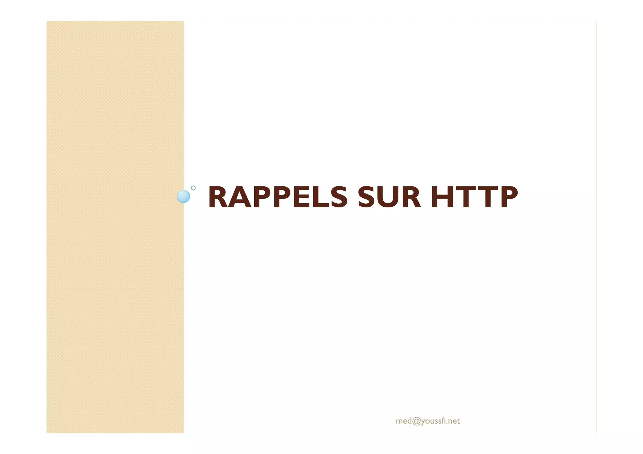 RAPPELS SUR HTTP
med@youssfi.net
 