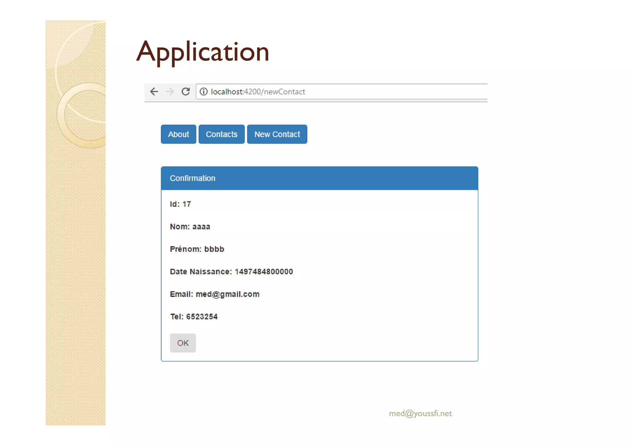 Application
med@youssfi.net
 