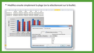  Modifiez ensuite simplement la plage (en la sélectionnant sur la feuille).
 