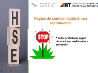 5
5
Règles de confidentialité & non
reproduction
*:Toute reproduction du support
ci-courant sans –aval du centre –
est interdite.
 
