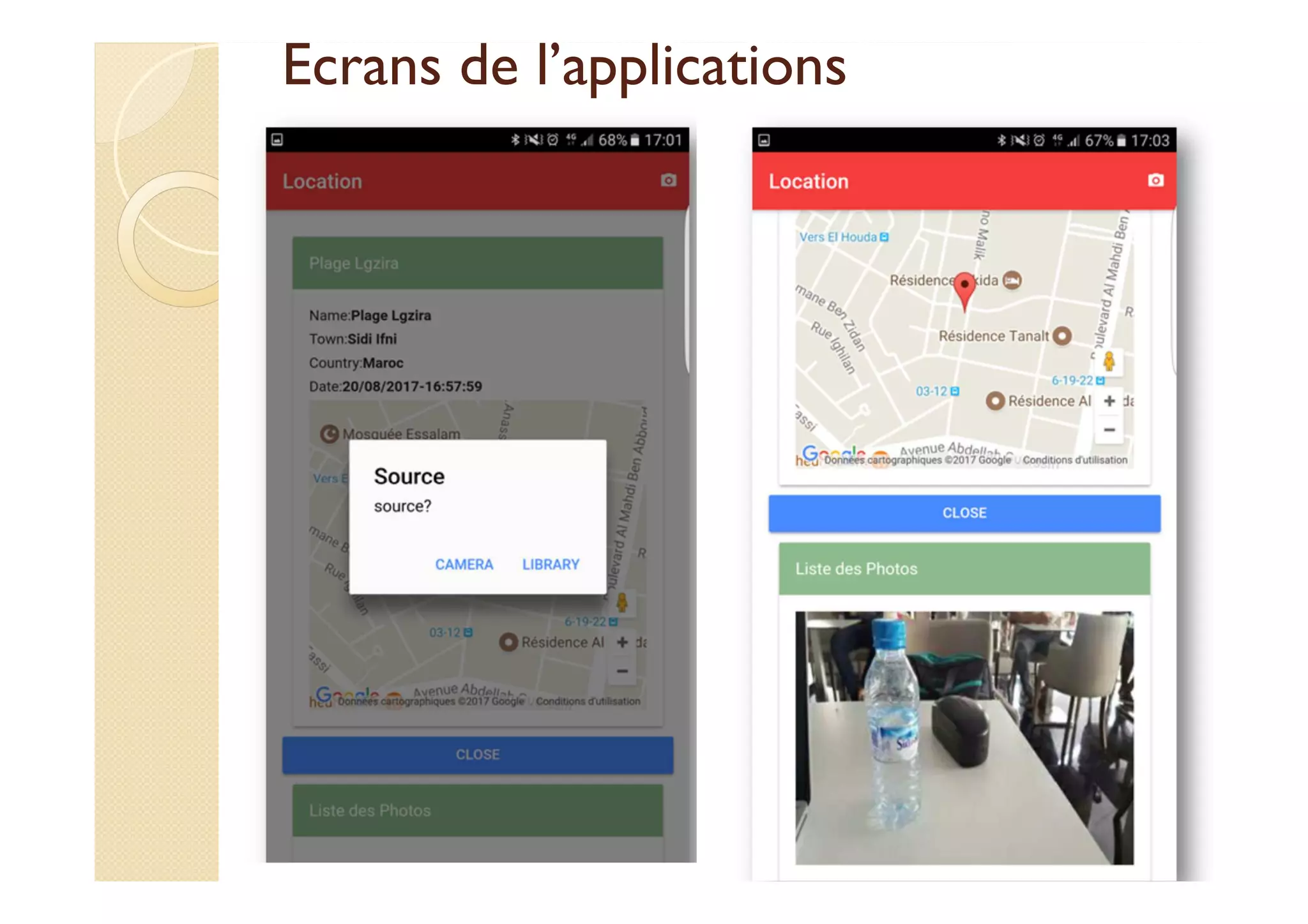 Ecrans de l’applications
med@youssfi.net
 