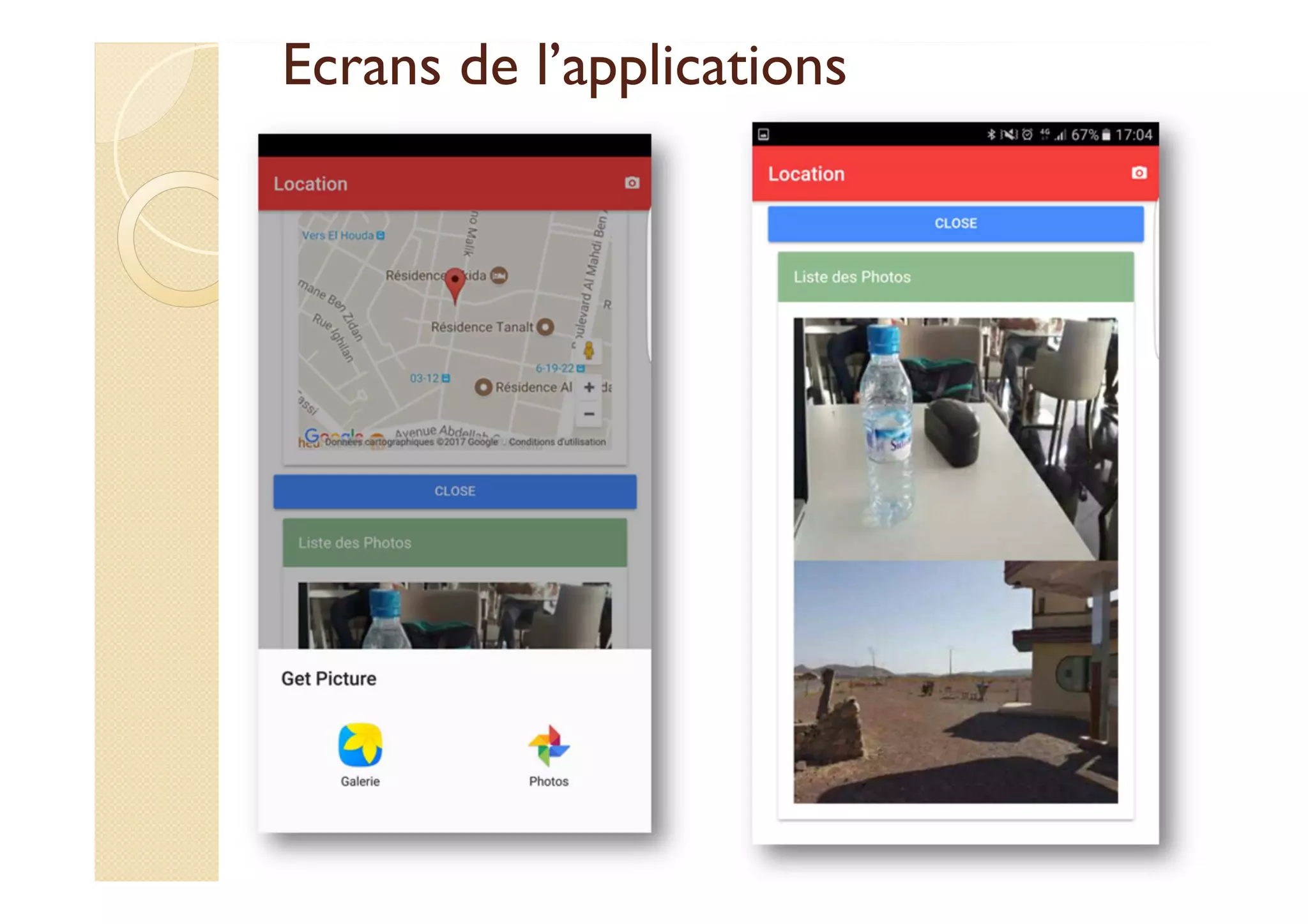 Ecrans de l’applications
med@youssfi.net
 
