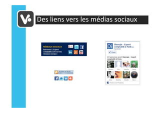 Des liens vers les médias sociaux
 