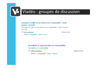 Viadéo : groupes de discussion
 