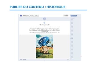 PUBLIER DU CONTENU : HISTORIQUE

 