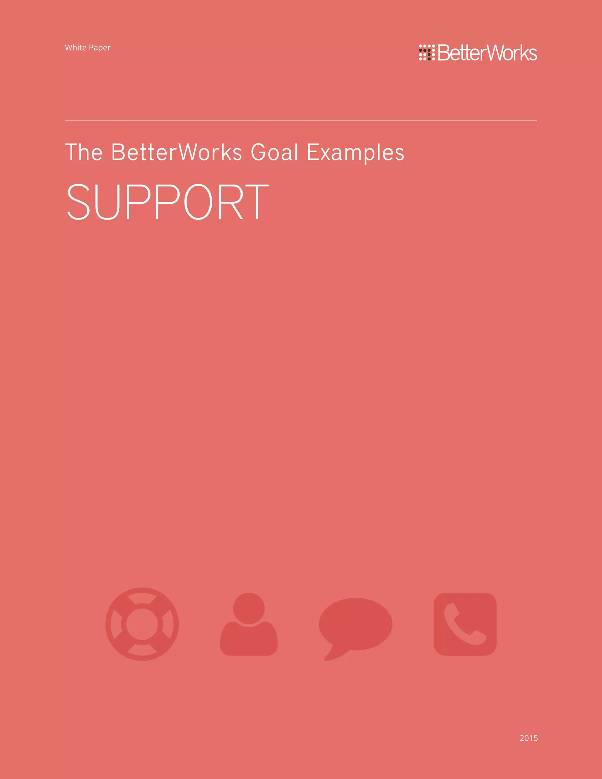 Goal Examples for Support Teams PDF