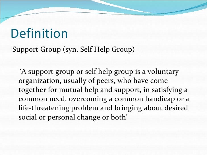 Support groups and their role in coping