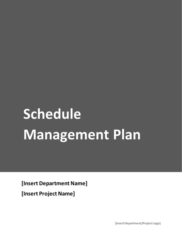 Supporting schedule-management-plan-template-with-instructions | PDF