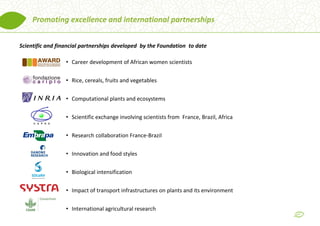 Supporting agricultural research for sustainable development