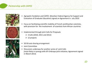 Supporting agricultural research for sustainable development