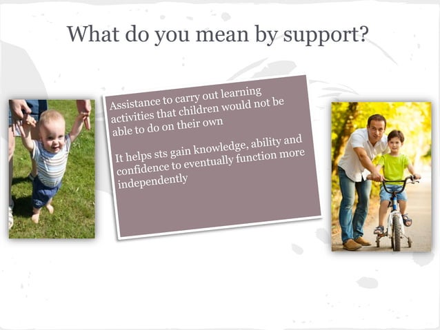 Supporting children learning | PPT