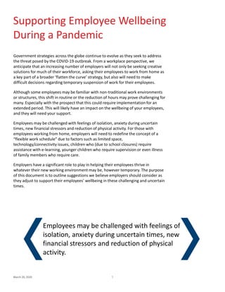 Supporting Employee Health & Wellbeing in a Changing Work Environment | PDF