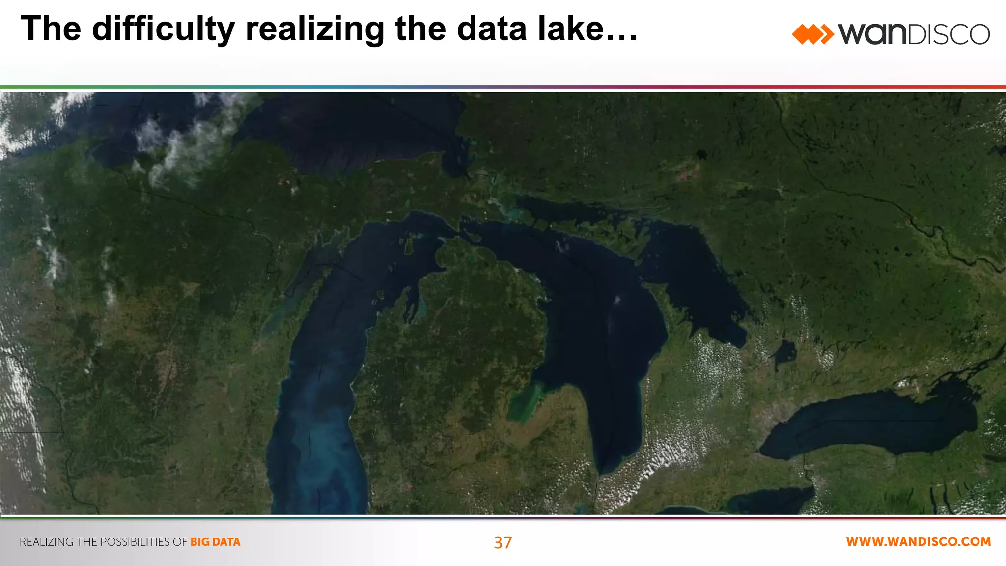 The difficulty realizing the data lake… 
37 
 
