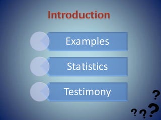 Examples

Statistics

Testimony
 