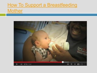 How To Support a Breastfeeding
Mother
 