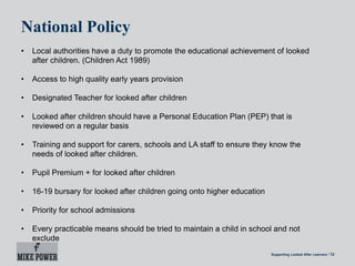 Supporting looked after learners | PPTX