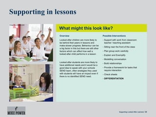 Supporting looked after learners | PPTX