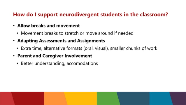 Supporting neurodivergent students in the classroom.pptx | Special ...