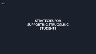 STRATEGIES FOR
SUPPORTING STRUGGLING
STUDENTS
 