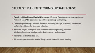 Supporting student transitions through student peer mentoring | PDF