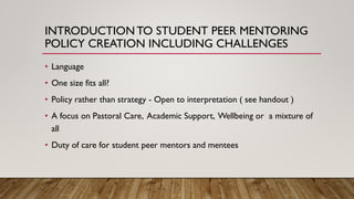 Supporting student transitions through student peer mentoring | PDF