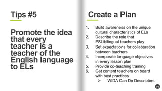 Supporting Teachers of English Language Learners | PPTX
