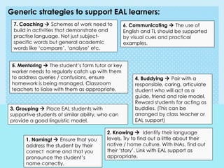 Supporting the eal students in the mfl classroom | PPT