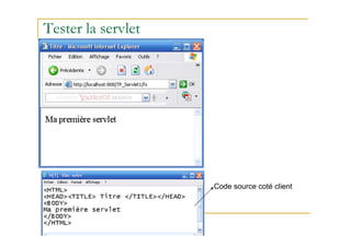 Tester la servlet
med@youssfi.net
Code source coté client
 