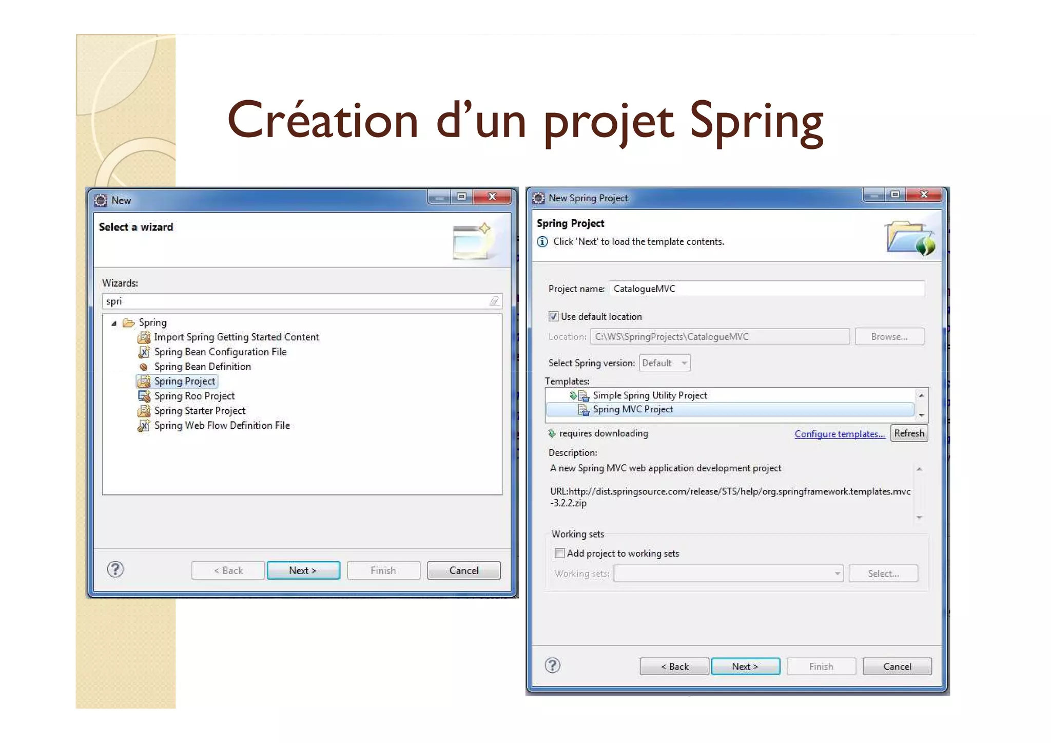 Création d’un projetCréation d’un projet SpringSpring
med@youssfi.net
 
