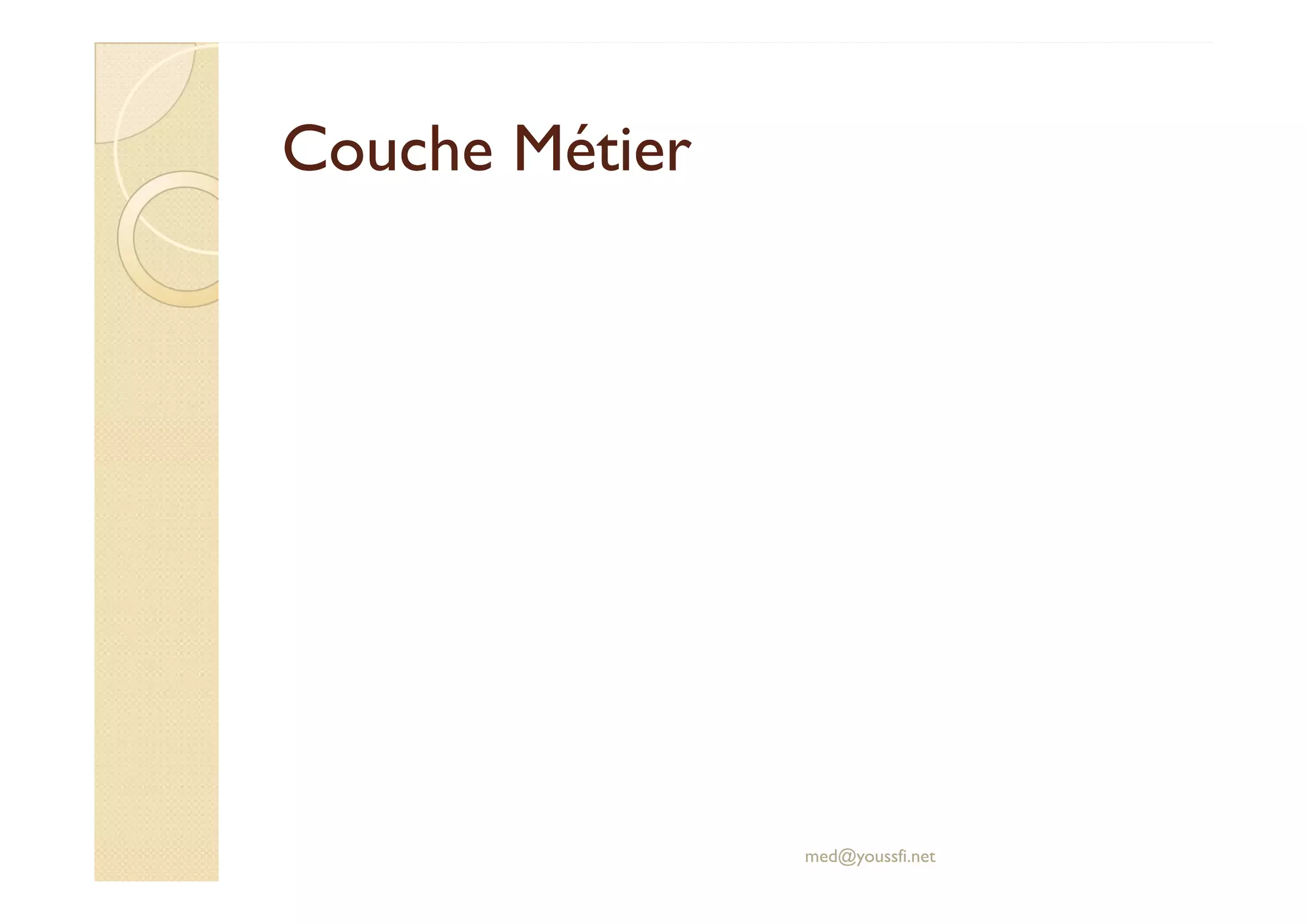 Couche MétierCouche Métier
med@youssfi.net
 