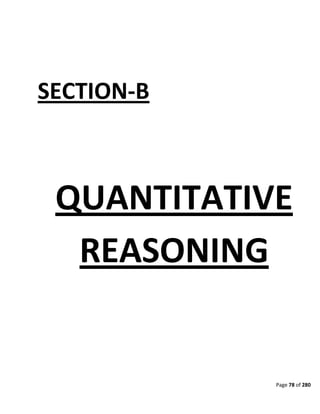 Page 78 of 280
SECTION-B
QUANTITATIVE
REASONING
 