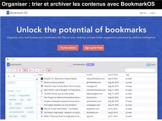 Organiser : trier et archiver les contenus avec BookmarkOS
 