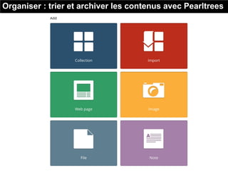 Organiser : trier et archiver les contenus avec Pearltrees
 