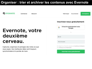 Organiser : trier et archiver les contenus avec Evernote
 