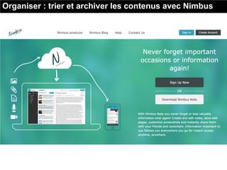 Organiser : trier et archiver les contenus avec Nimbus
 