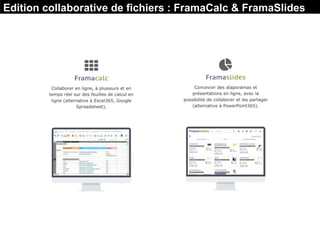 Edition collaborative de fichiers : FramaCalc & FramaSlides
 