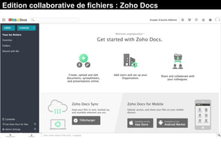 Edition collaborative de fichiers : Zoho Docs
 