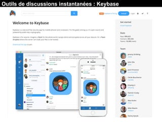 Outils de discussions instantanées : Keybase
 