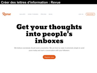 Créer des lettres d'information : Revue
 