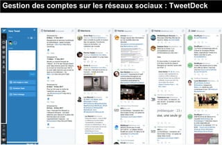 Gestion des comptes sur les réseaux sociaux : TweetDeck
 