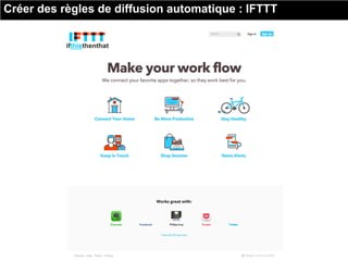 Créer des règles de diffusion automatique : IFTTT
 