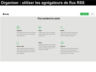 Organiser : utiliser les agrégateurs de flux RSS
 