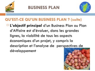 Formation En Business Plan De Prosperer