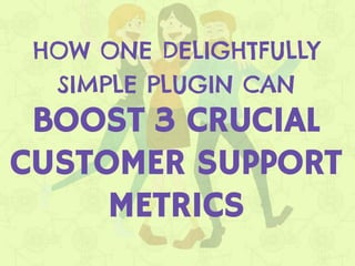 HOW ONE DELIGHTFULLY
SIMPLE PLUGIN CAN
BOOST 3 CRUCIAL
CUSTOMER SUPPORT
METRICS
 