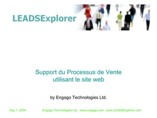 by Engago Technologies Ltd. Support du Processus de Vente utilisant le site web 